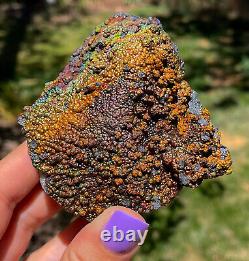 Iridescent Hematite On Quartz Matrix From USA Multi Colored Large Piece 8.8 Cm's