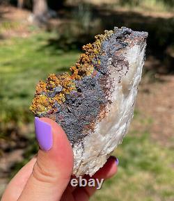 Iridescent Hematite On Quartz Matrix From USA Multi Colored Large Piece 8.8 Cm's