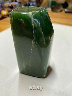 Jade Crystal Mineral Gemstone Dark Green Slab Piece Specimen 700