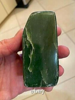 Jade Crystal Mineral Gemstone Dark Green Slab Piece Specimen 700