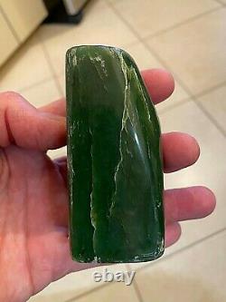 Jade Crystal Mineral Gemstone Dark Green Slab Piece Specimen 700