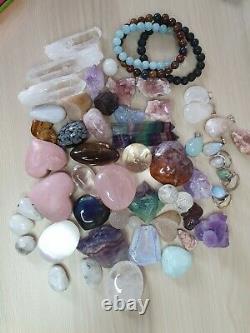 Job Lot wholesale bulk crystals gemstones spheres 57 pieces 1kg