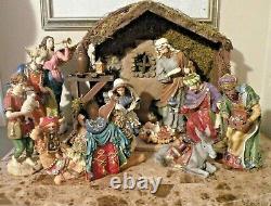 KIRKLAND SIGNATURE CHRISTMAS NATIVITY WithCRYSTAL ACCENTS 18 PIECE SET