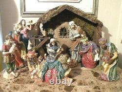 KIRKLAND SIGNATURE CHRISTMAS NATIVITY WithCRYSTAL ACCENTS 18 PIECE SET