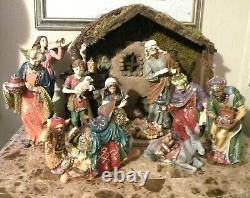 KIRKLAND SIGNATURE CHRISTMAS NATIVITY WithCRYSTAL ACCENTS 18 PIECE SET