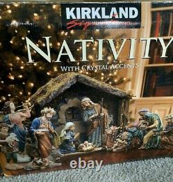 KIRKLAND SIGNATURE CHRISTMAS NATIVITY WithCRYSTAL ACCENTS 18 PIECE SET