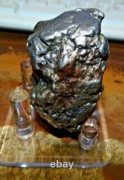 LARGE 168 GM CAMPO DEL CIELO METEORITE CRYSTAL! GREAT PIECE With STAND