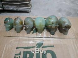 LOS OF 6 PIECES OF Skull ANDEAN BLUE OPAL NATURAL POLISHED GEM SKULL