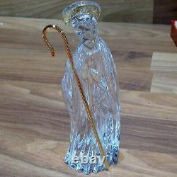 LOT GORHAM Crystal Gold Christmas NATIVITY SCENE 6 PIECE SET w Orig Boxes NICE