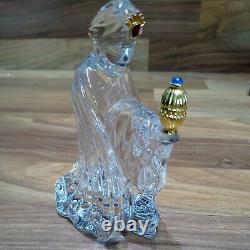 LOT GORHAM Crystal Gold Christmas NATIVITY SCENE 6 PIECE SET w Orig Boxes NICE