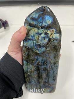 Labradorite Standing Piece Lovely Flash Mined Madagascar 1.276kg (19)