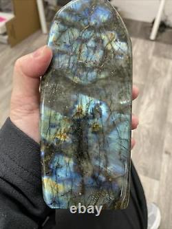 Labradorite Standing Piece Lovely Flash Mined Madagascar 1.276kg (19)