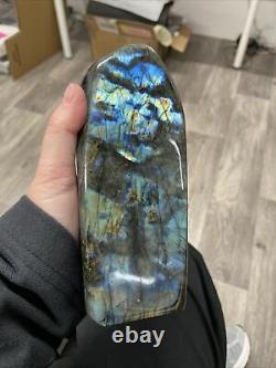 Labradorite Standing Piece Lovely Flash Mined Madagascar 1.276kg (19)