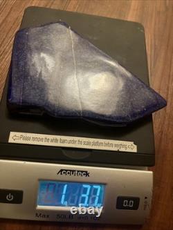 Lapis Piece Of Stone Blue Slab Polished Smooth Rock 1Lb4oz Geology 6x4.5
