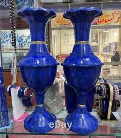 Lapis lazuli unique Vases 2 Pieces