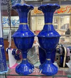 Lapis lazuli unique Vases 2 Pieces