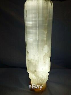 Large 23.5cm White Translucent Selenite Tower Gemstone 1.8kg Stone Piece Harmony