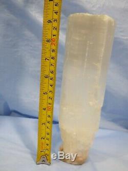 Large 23.5cm White Translucent Selenite Tower Gemstone 1.8kg Stone Piece Harmony