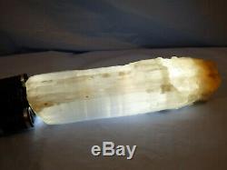 Large 23.5cm White Translucent Selenite Tower Gemstone 1.8kg Stone Piece Harmony
