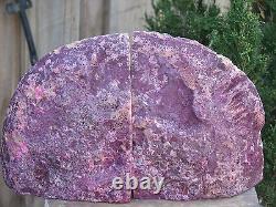 Large Agate Crystal Book Ends / Display Piece Dyed Hot Pink 3.42kg Omni New Age