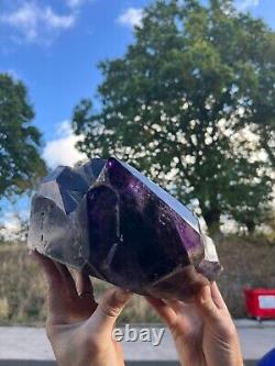 Large Amethyst And Smoky Quartz Cluster- Collectors Piece, Home Decor