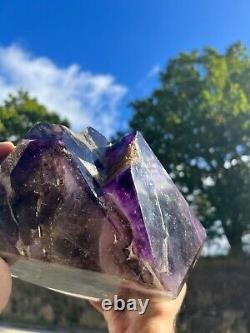 Large Amethyst And Smoky Quartz Cluster- Collectors Piece, Home Decor