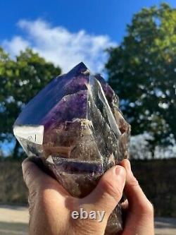 Large Amethyst And Smoky Quartz Cluster- Collectors Piece, Home Decor