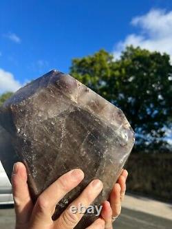 Large Amethyst And Smoky Quartz Cluster- Collectors Piece, Home Decor