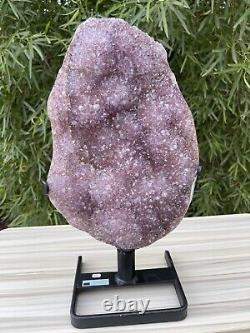 Large Amethyst Crystal With Druzy statement piece