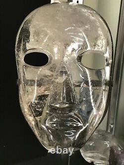 Large Carved Crystal Face Mask 9 Display Piece Quartz Only One on eBay Must See