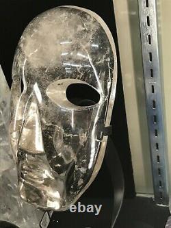 Large Carved Crystal Face Mask 9 Display Piece Quartz Only One on eBay Must See