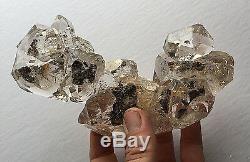 Large High quality NY Herkimer Diamond Half Moon Cluster, Collectors piece-RF
