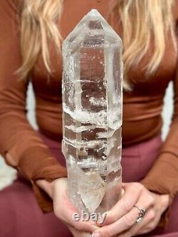 Large Himalayan Quartz Crystal Point, Natural Samadhi Quartz Statement Piece