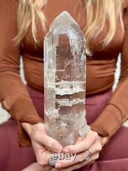 Large Himalayan Quartz Crystal Point, Natural Samadhi Quartz Statement Piece