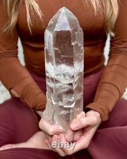 Large Himalayan Quartz Crystal Point, Natural Samadhi Quartz Statement Piece