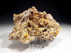 Large Matrix Piece with Gemmy Yellow Wulfenite Crystals
