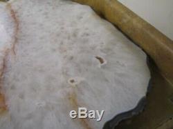 Large Natural Agate Slab Table Top 28 x 22 x 2.25 awesome piece for table