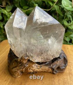 Large Piece Of Lodalite Garden Scenic Quartz Crystal Gemstone Freeform With Base