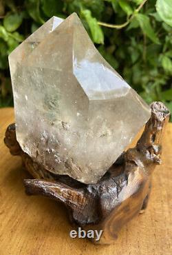 Large Piece Of Lodalite Garden Scenic Quartz Crystal Gemstone Freeform With Base