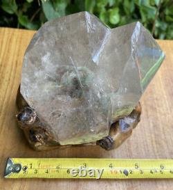 Large Piece Of Lodalite Garden Scenic Quartz Crystal Gemstone Freeform With Base