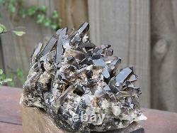 Large Raw Smokey Quartz Crystal Cluster 2.4KG Rough Collector Piece Omni New Age