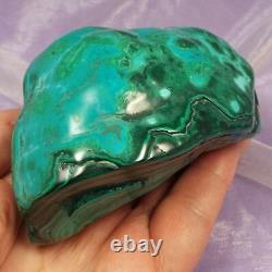 Large polished piece Chrysocolla with Malachite'Heal Rifts' 622g SN51149