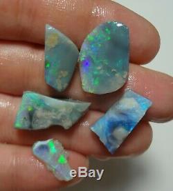 Lightning Ridge Opal Rub Parcel 5 X pieces 20.85 ct total Needs Cutting Lapidary