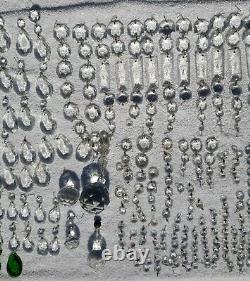 Lot 610 Vintage Chandelier Crystals Pieces Teardrops, Rectangles, Chains, Balls