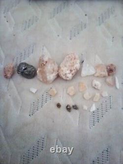 Lot Bundle of Quartz Crystals & Fools gold in there