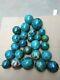 Lot Of 28 Pieces Amazing Chrysocolla Stone Carved As A Sphere