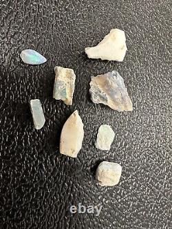 Lot Of Black Opals Weight 9 Grams (8 Pieces) #BO3