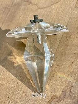 Lot of 10 Antique Crystal Prisms 2pc withStar Tops