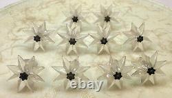 Lot of 10 Antique Crystal Prisms 2pc withStar Tops