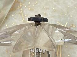 Lot of 10 Antique Crystal Prisms 2pc withStar Tops